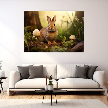 Wood Bunny Painting